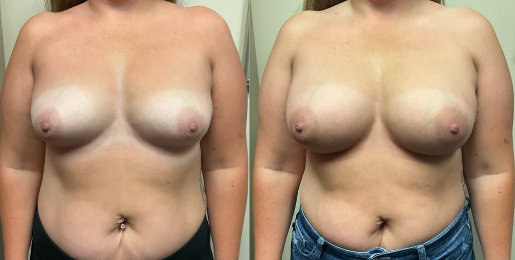 breast augmentation before and after photos by Remington Plastic Surgery in Kirkland WA