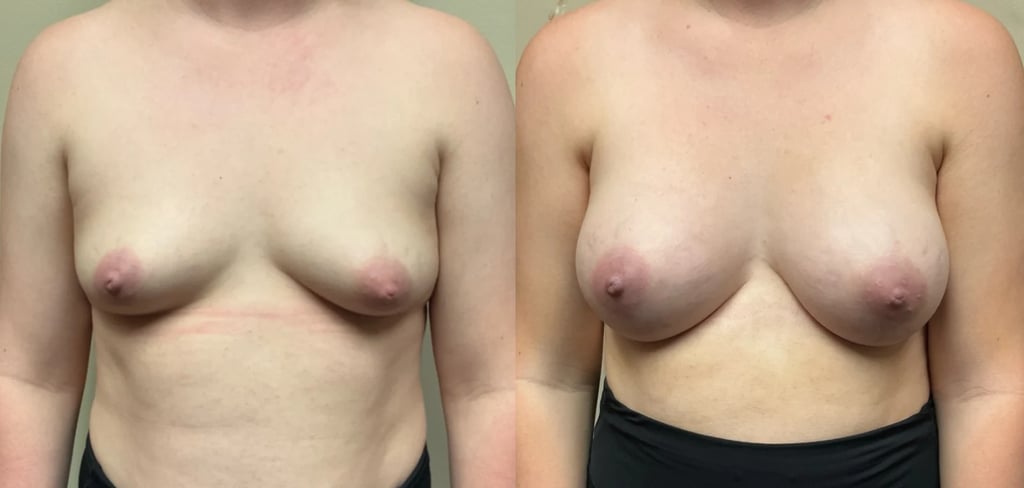 breast augmentation before and after photos by Remington Plastic Surgery in Kirkland WA