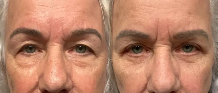 front view eyelid surgery before and after photos by Remington Plastic Surgery ST
